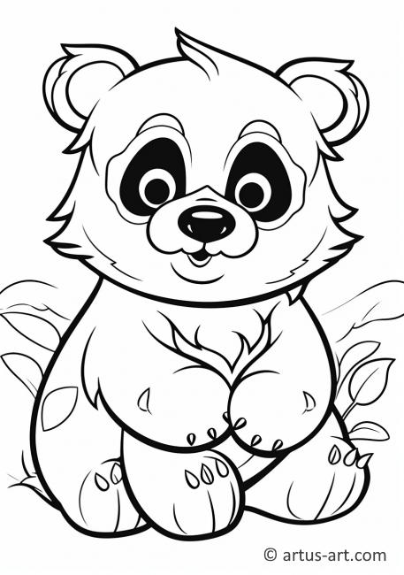 Asia black bear Coloring Page For Kids